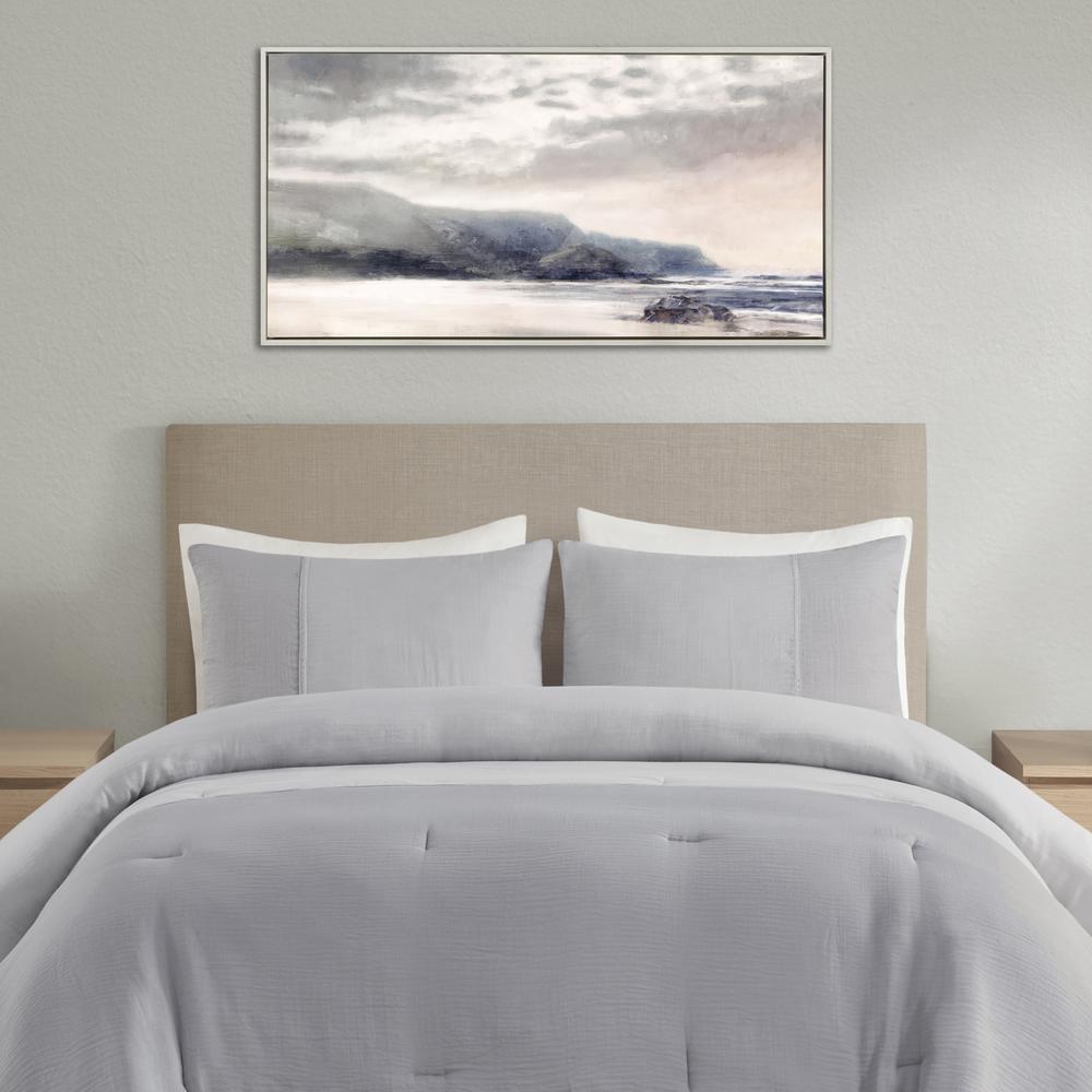 Hand Embellished Landscape Framed Canvas Wall Art. Picture 5