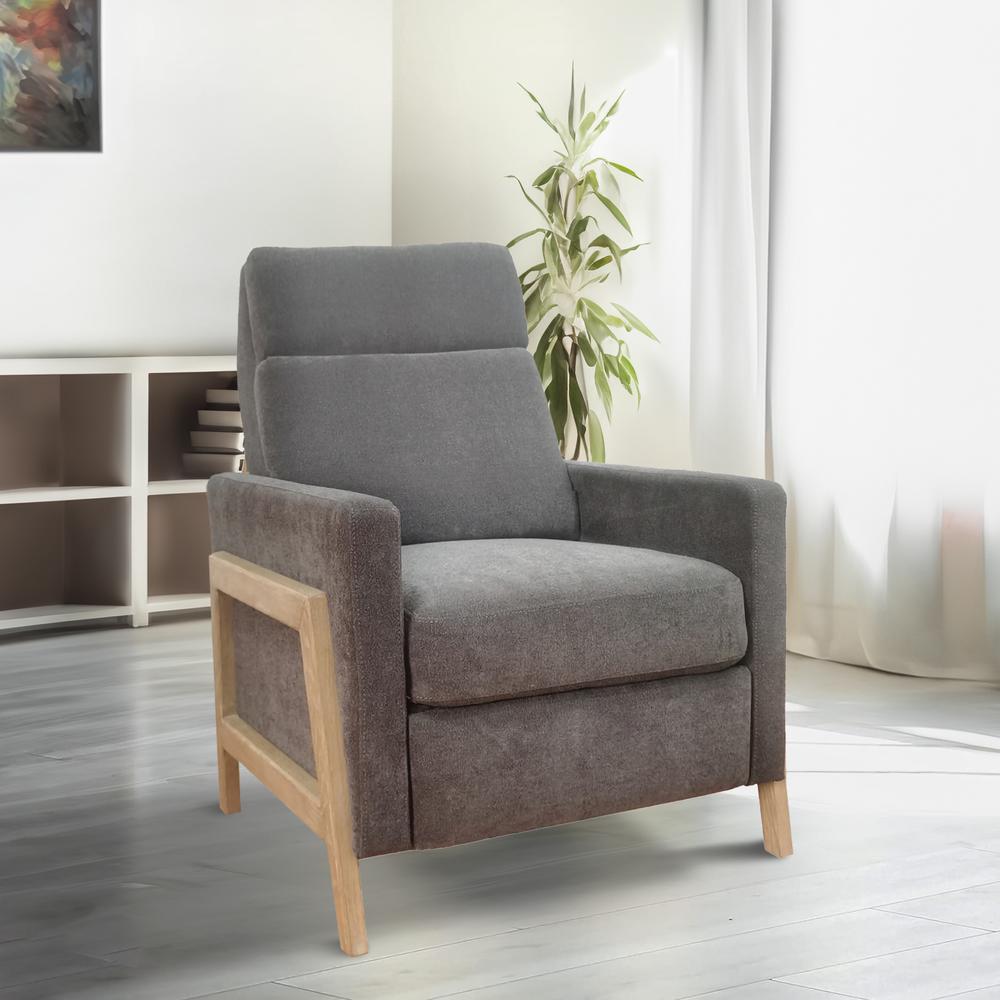 Recliner With Wood Frame. Picture 4