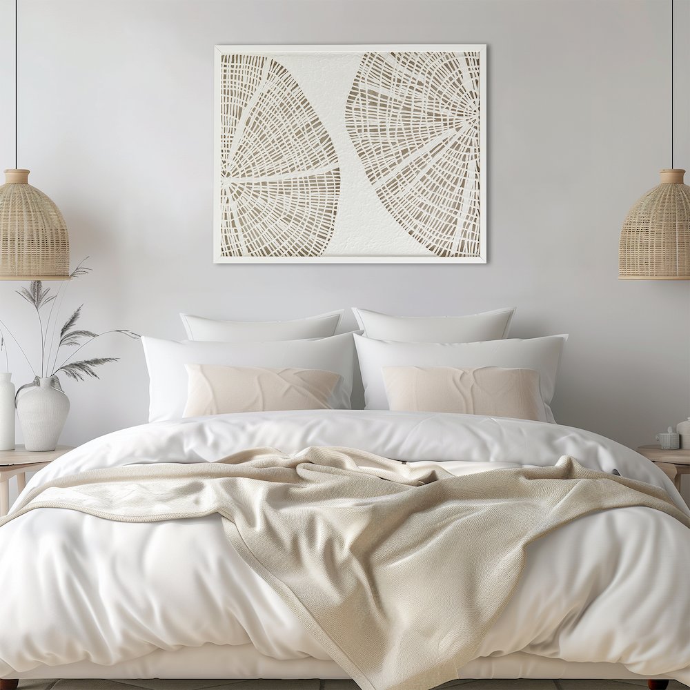 Framed Abstract Coastal Rice Shadowbox Wall Decor. Picture 5