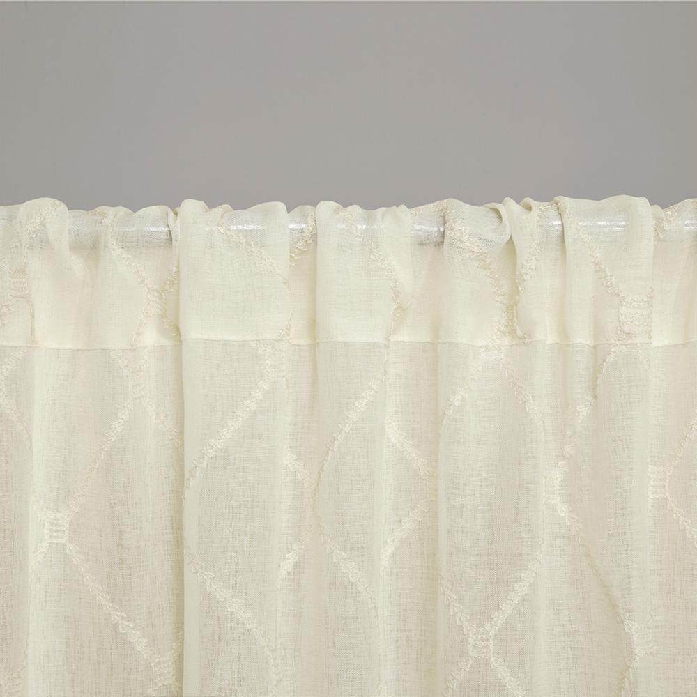 Diamond Sheer Window Curtain Panel. Picture 4