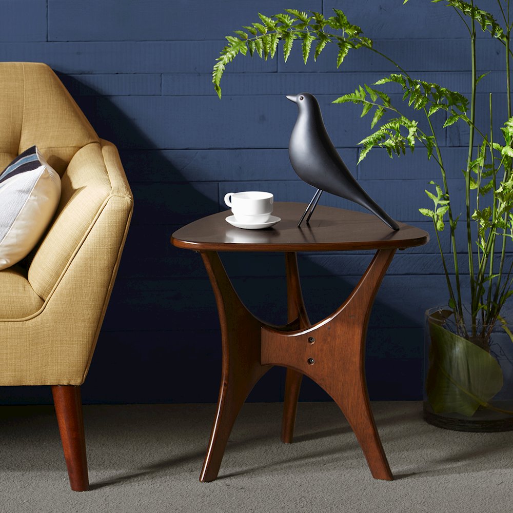 Triangle Wood Side Table. Picture 5