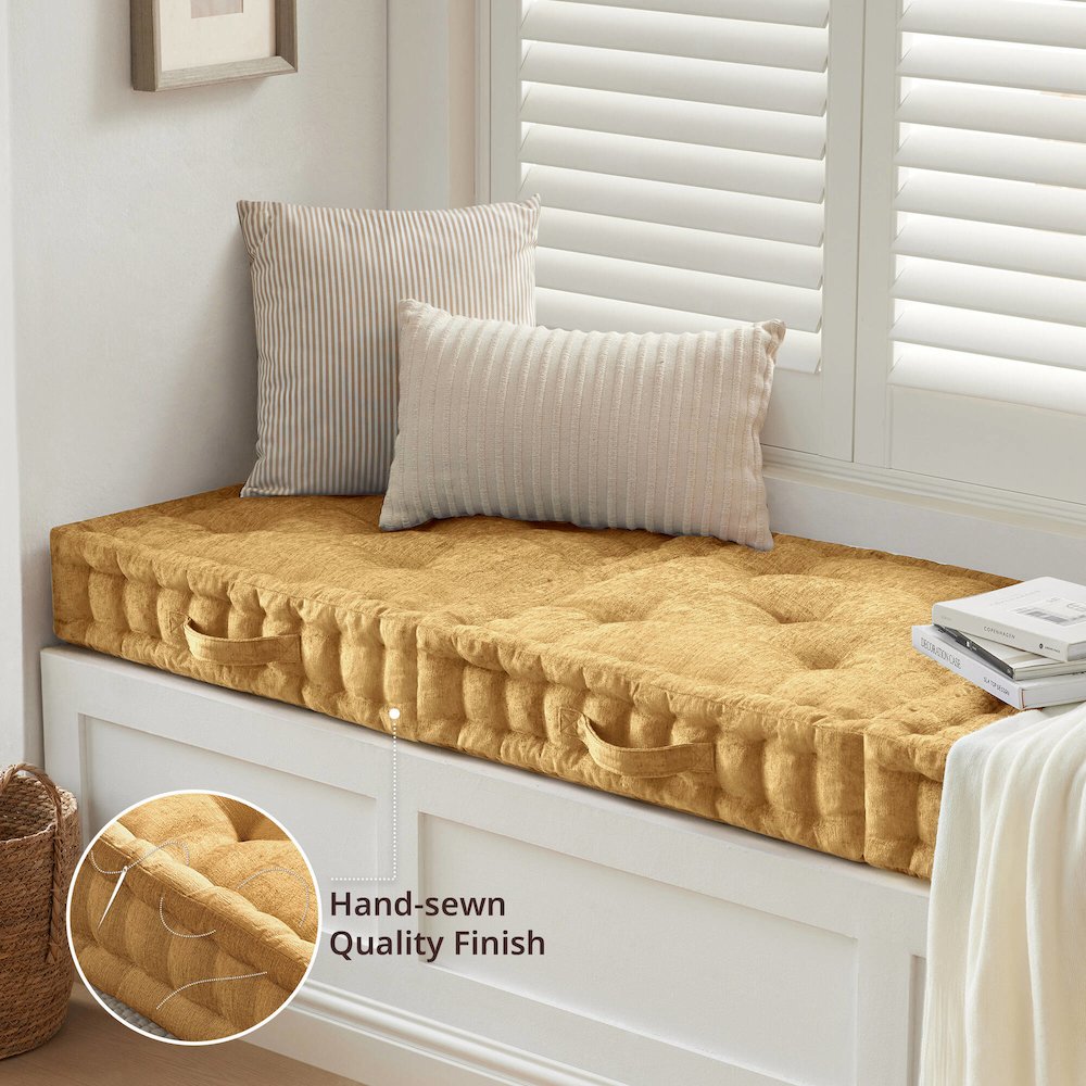 Azza Poly Chenille Square Floor Pillow Cushion. Picture 3