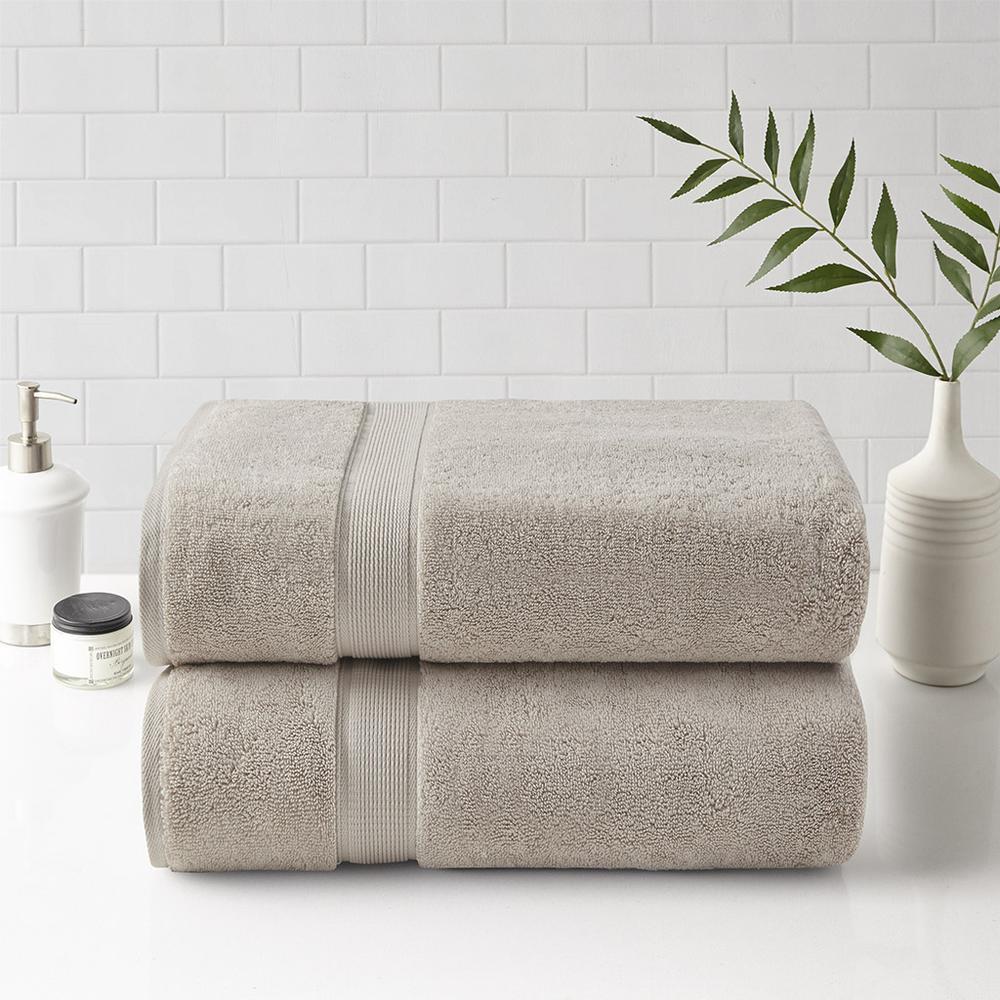 100% Cotton Bath Sheet Antimicrobial 2 Piece Set. Picture 4
