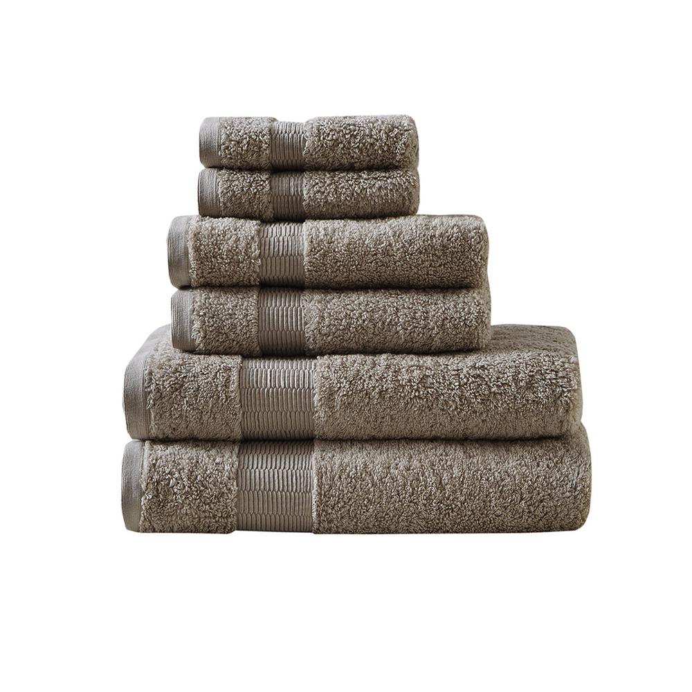Taupe Luxury 6-Piece Towel Set, Belen Kox. Picture 1