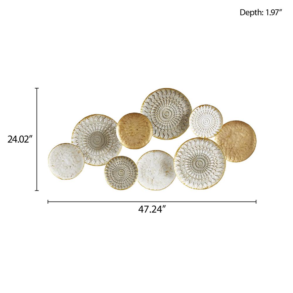 Multi-colored Geometric Metal Discs Wall Decor. Picture 2