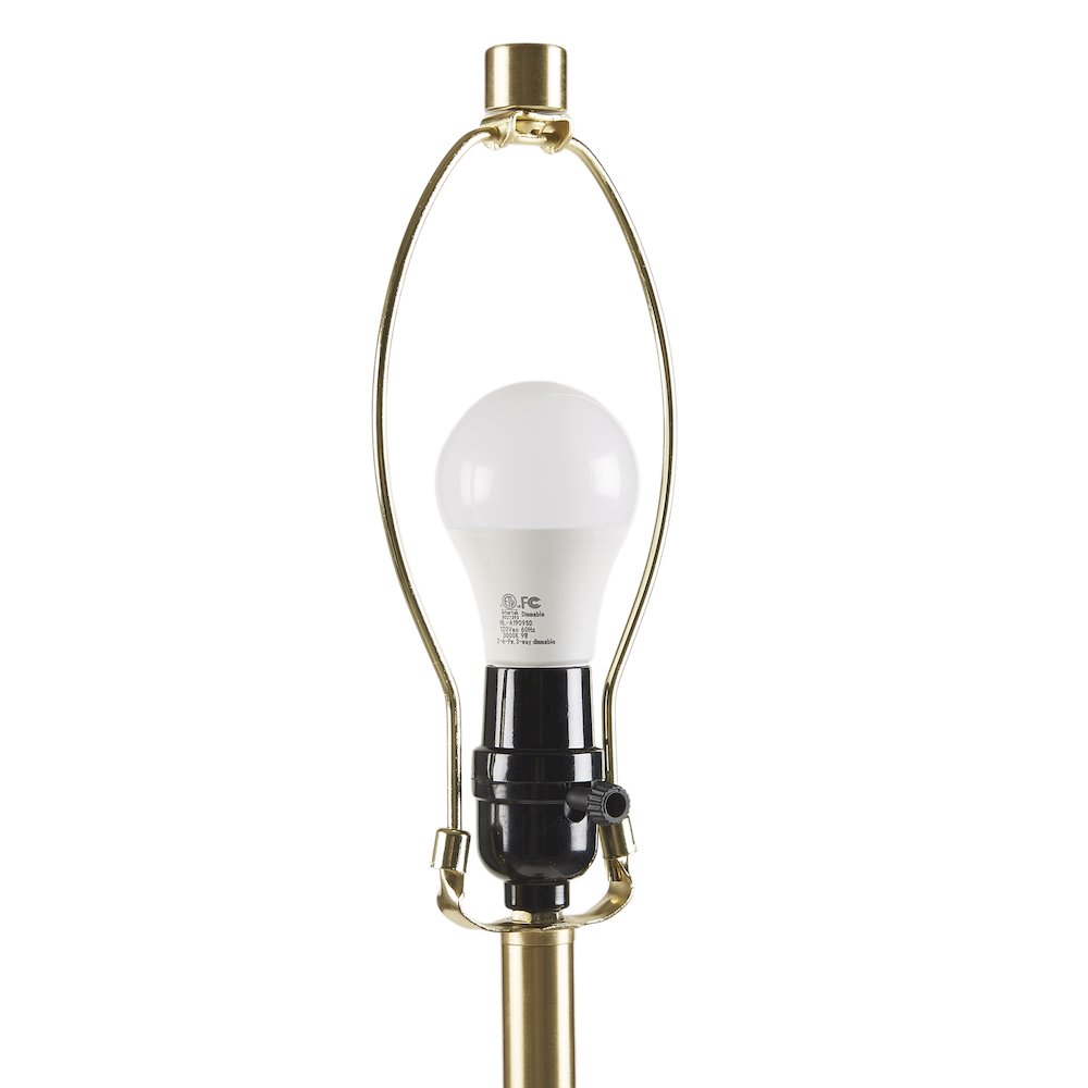 Verla Tapered Faux Wood Dimmable Floor Lamp. Picture 3