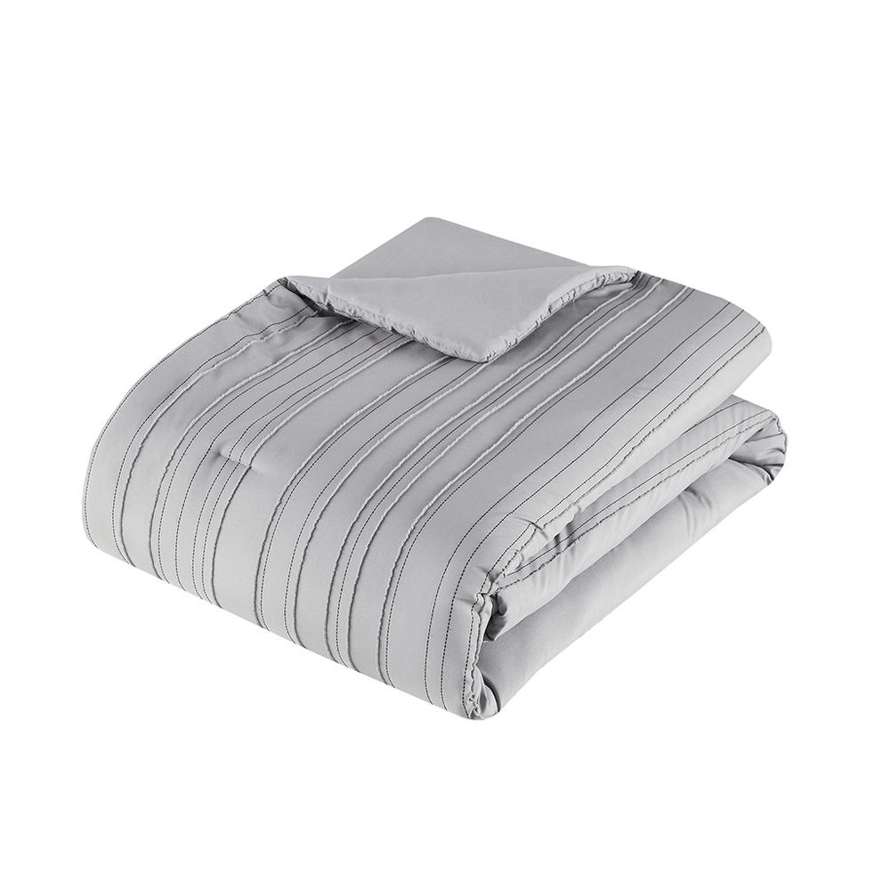 Cationic Dyed Clip Jacquard Comforter Set with Throw Pillow. Picture 2