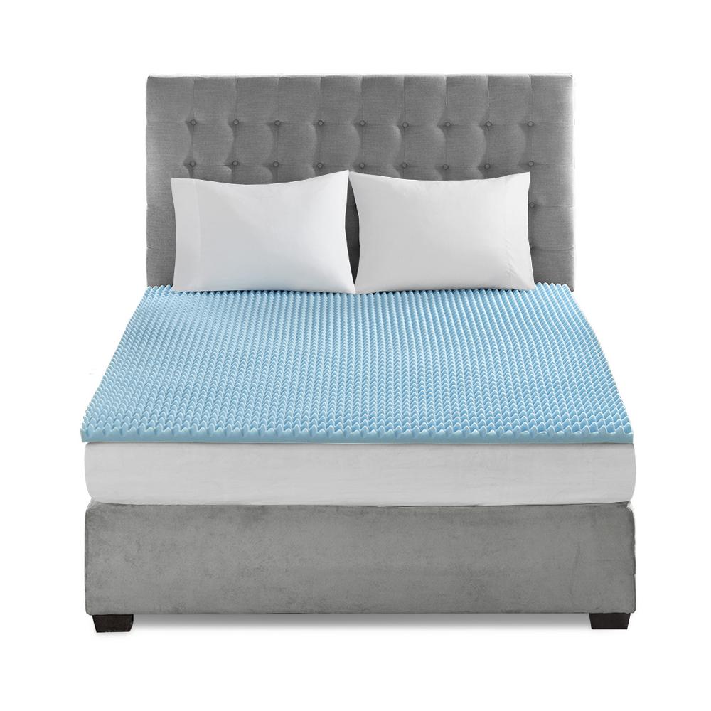 All Season Reversible Hypoallergenic 1.5" Cooling Mattress Topper. Picture 3