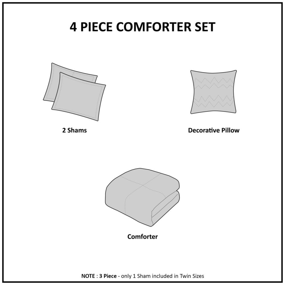 Plush to Sherpa Down Alternative Comforter Set. Picture 2