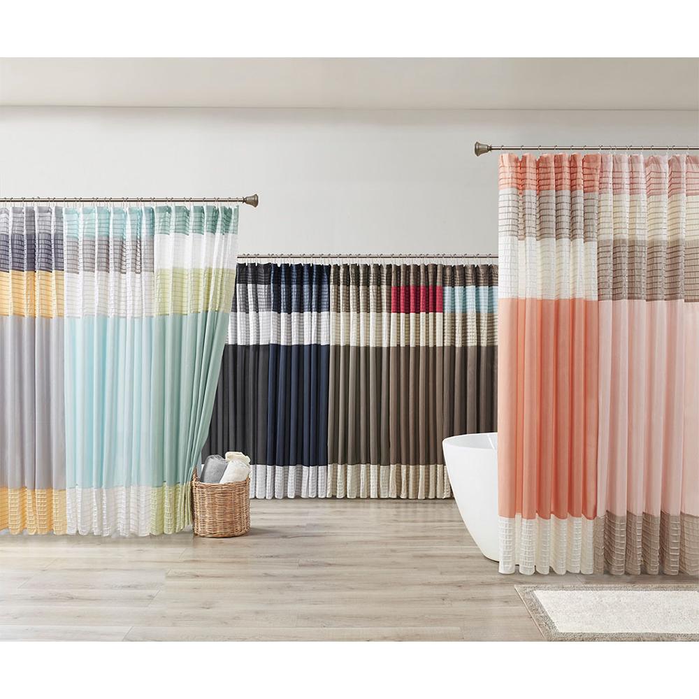 Faux Silk Shower Curtain. Picture 1