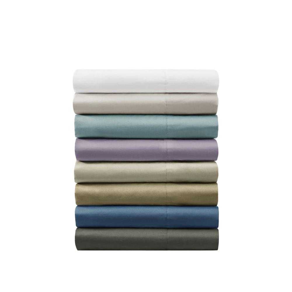 800 Thread Count Cotton Blend Sateen Sheet Set, Purple color. Picture 1