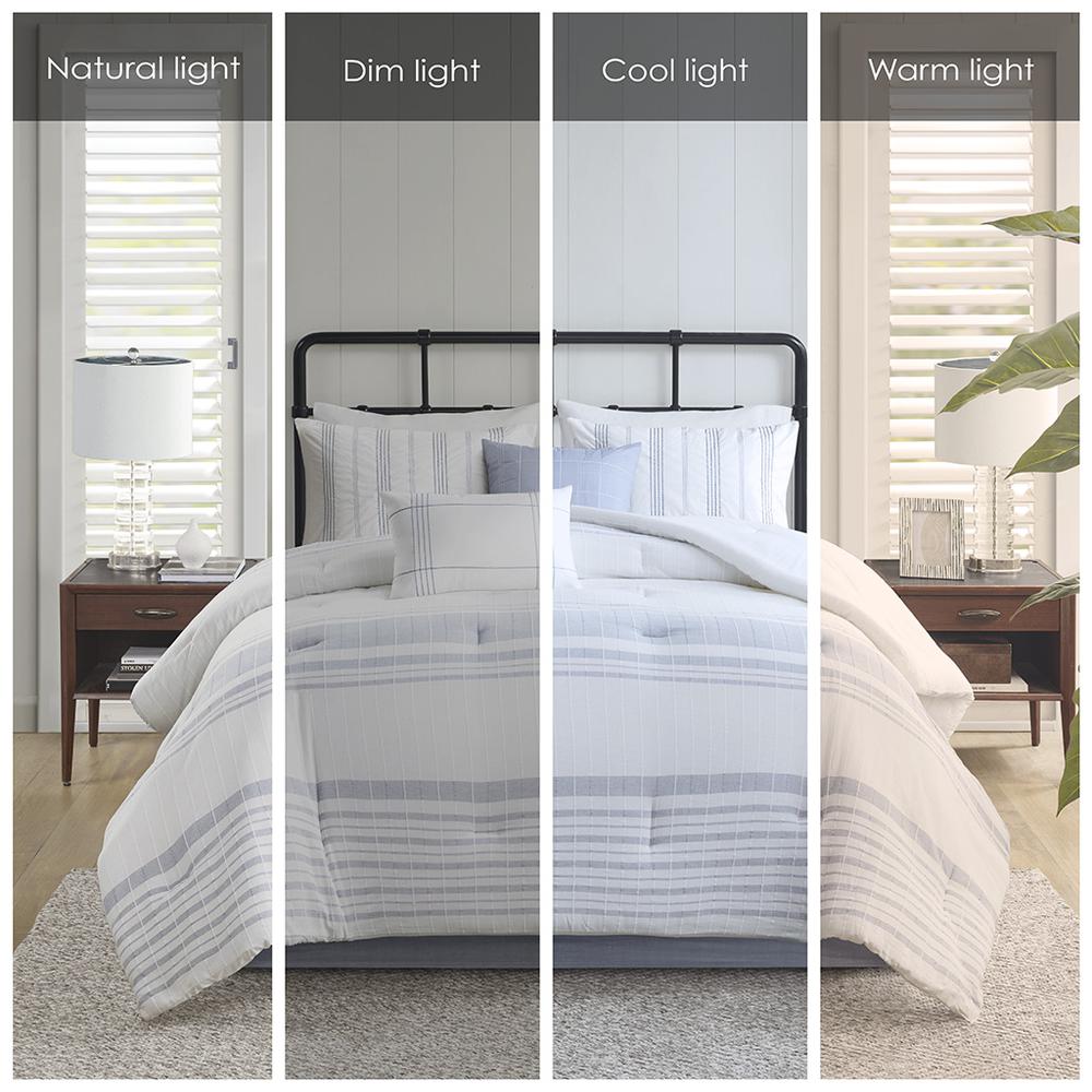 6 Piece Cotton Jacquard Oversized Comforter Set. Picture 1