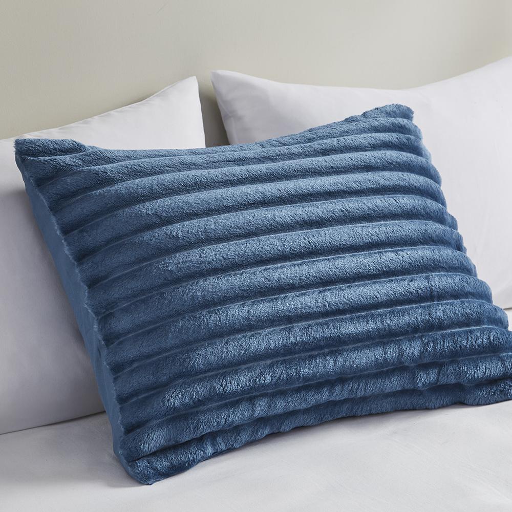 3 Piece Corded Plush Comforter Set. Picture 1