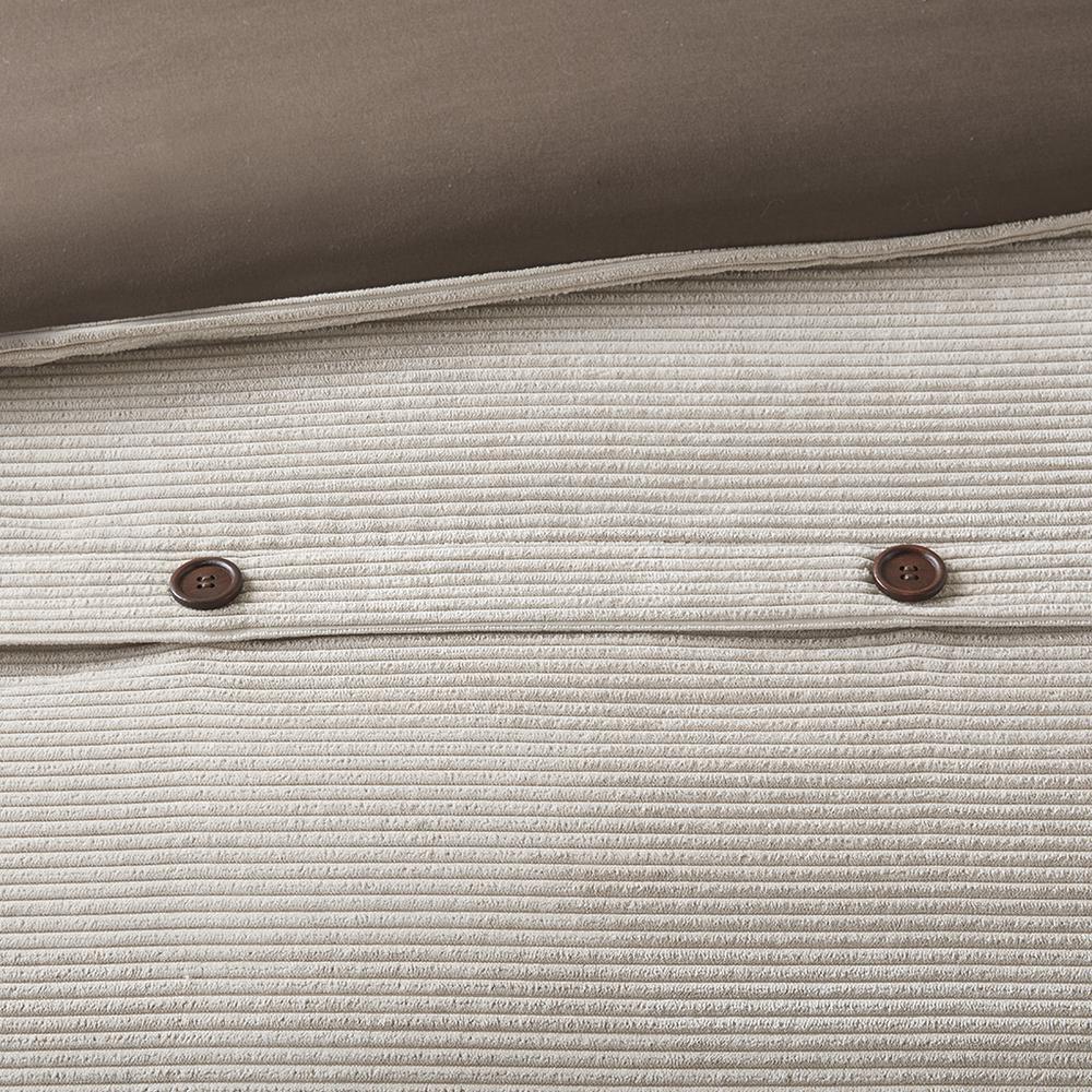 3 Piece Corduroy Duvet Cover Set. Picture 1