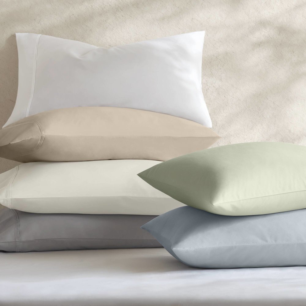 Sateen Pillowcase Set, Sage color. Picture 5