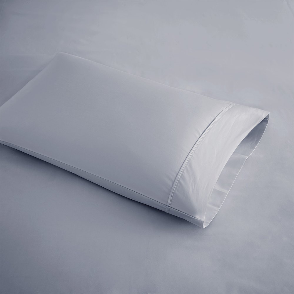 600 Thread Count Cooling Cotton Blend 4 PC Sheet Set, Blue color. Picture 2