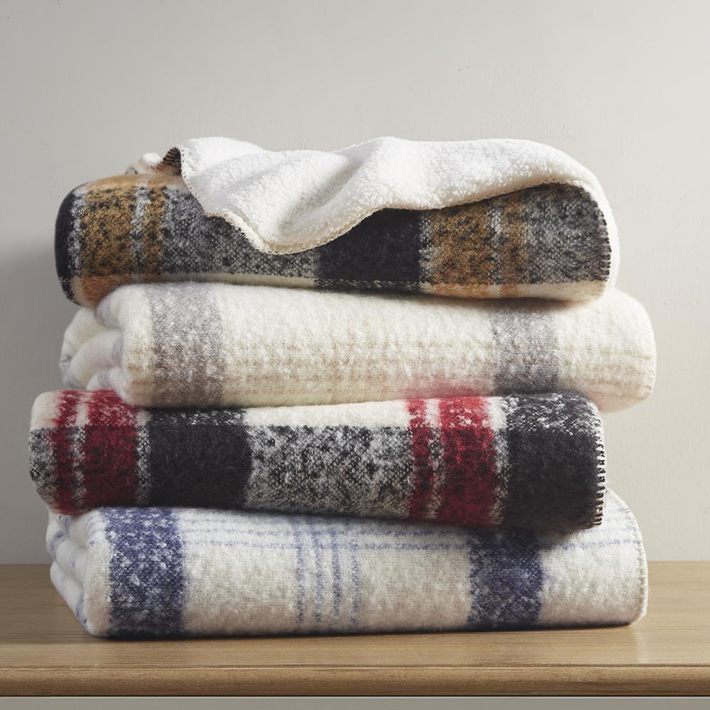 Faux Mohair to Sherpa Throw. Picture 1