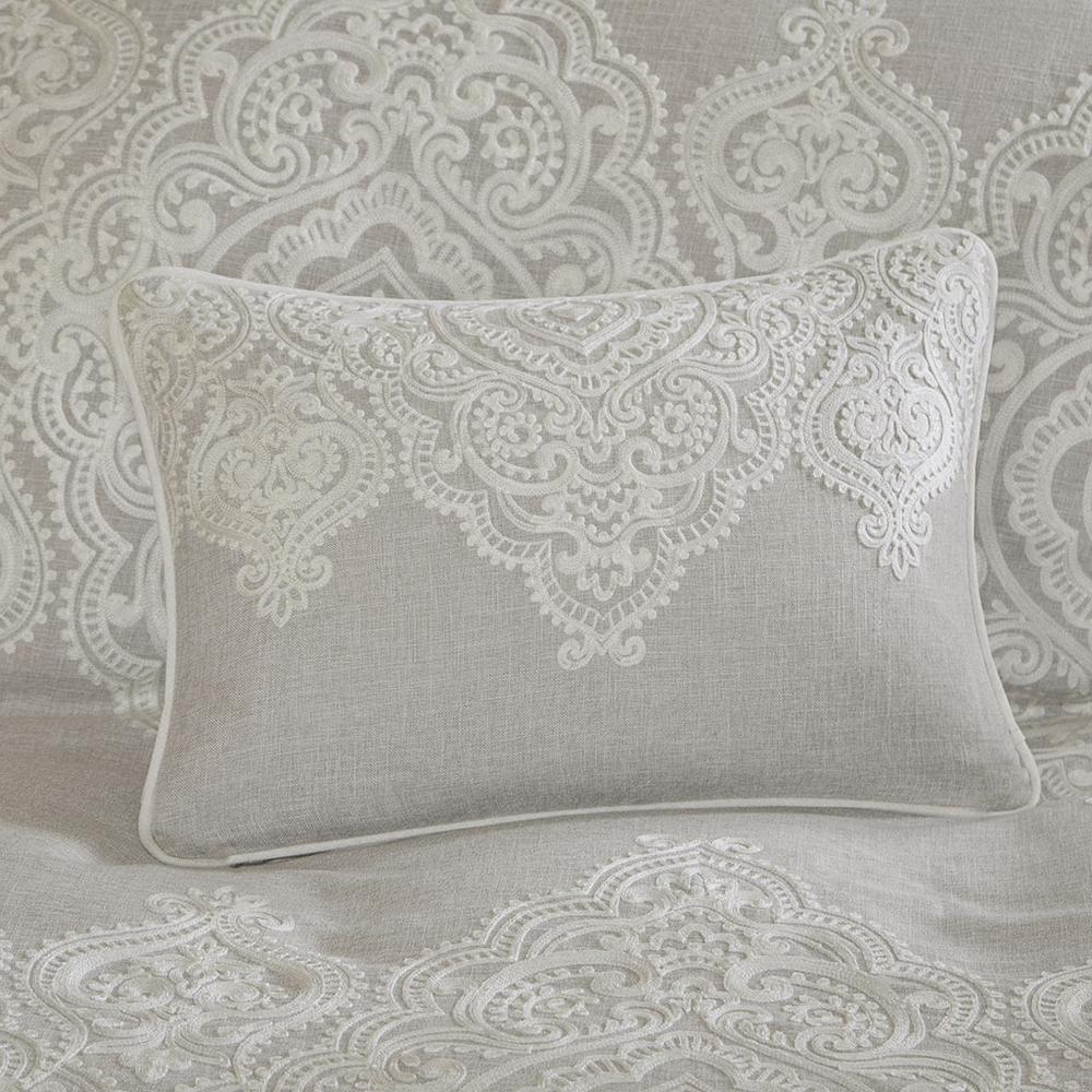 Natural Chain Stitch Embroidery 8pcs Comforter Set, Belen Kox. Picture 7