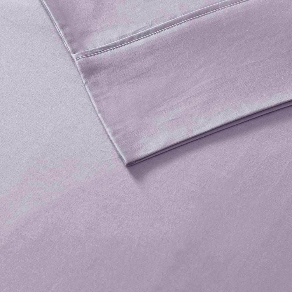 800 Thread Count Cotton Blend Sateen Sheet Set, Purple color. Picture 2