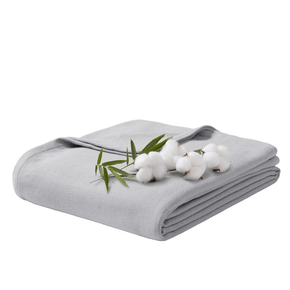 Bamboo Cotton Rayon from Bamboo Cotton Blanket, Grey color. Picture 1