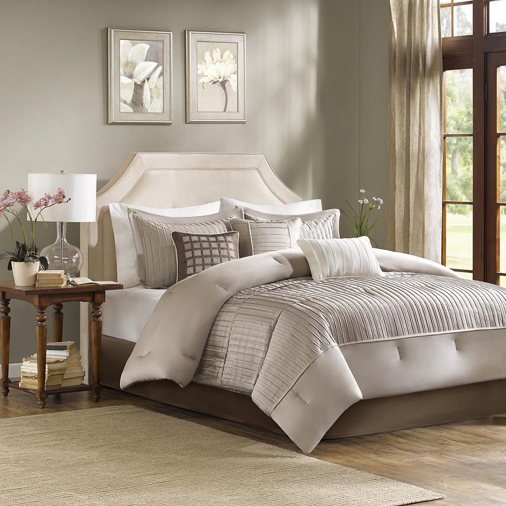 7 Piece Polyester Charmeuse Comforter Set. Picture 4