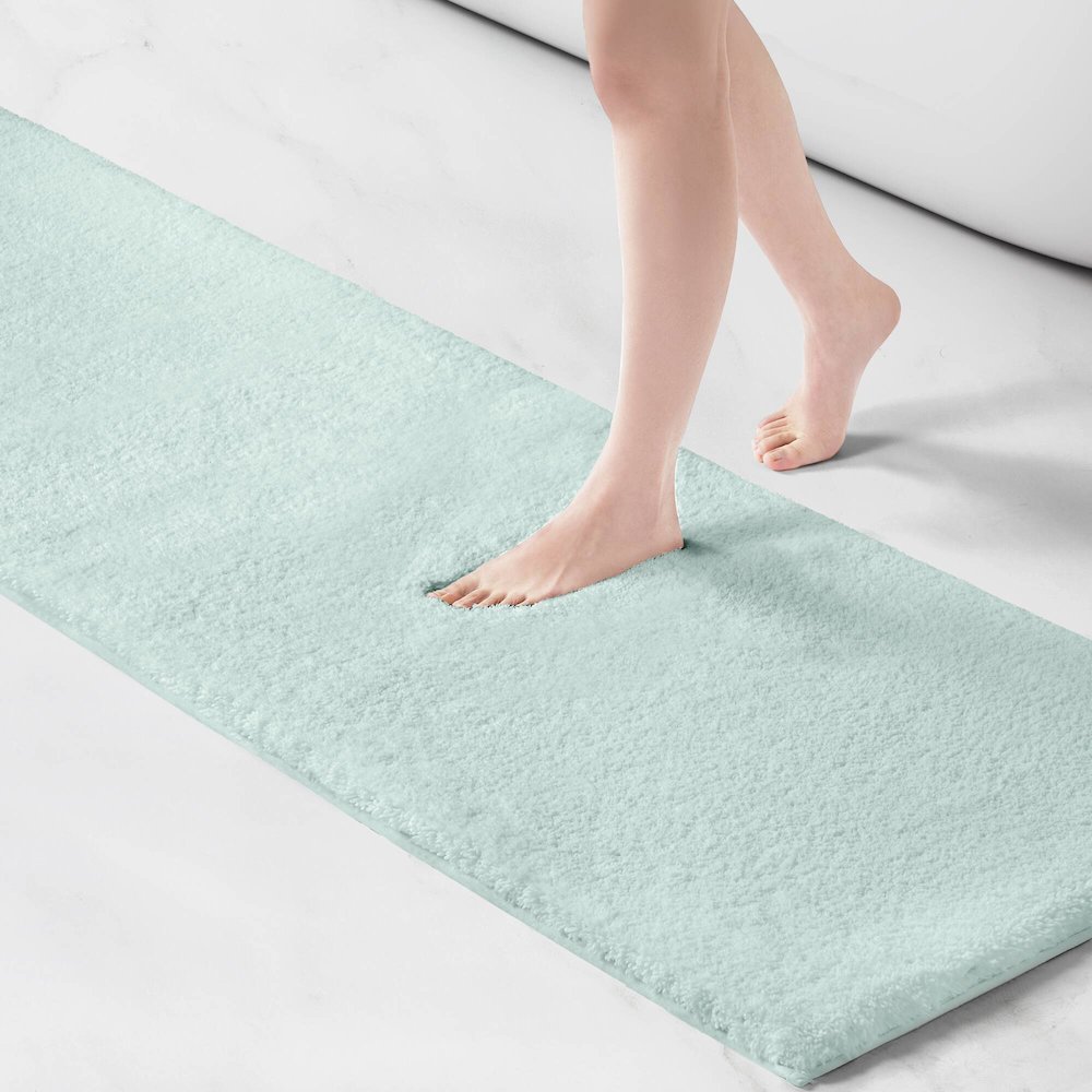 Marshmallow Bath Rug, Seafoam color. Picture 1