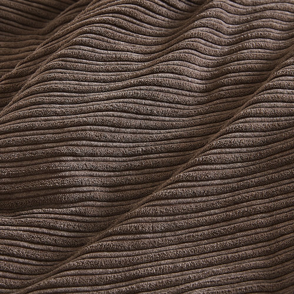 Dallas 7 Piece Micro Corduroy Comforter Set, Brown color. Picture 3