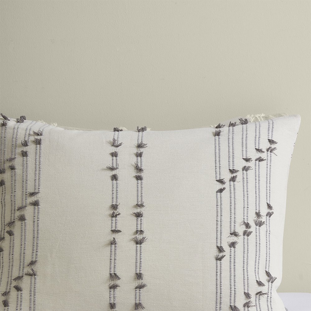 3 Piece Cotton Jacquard Duvet Cover Set. Picture 5