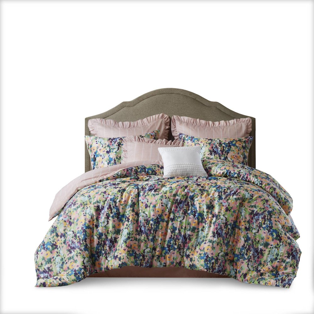 Ophelia 8PCS Comforter Set, Multi color. Picture 1