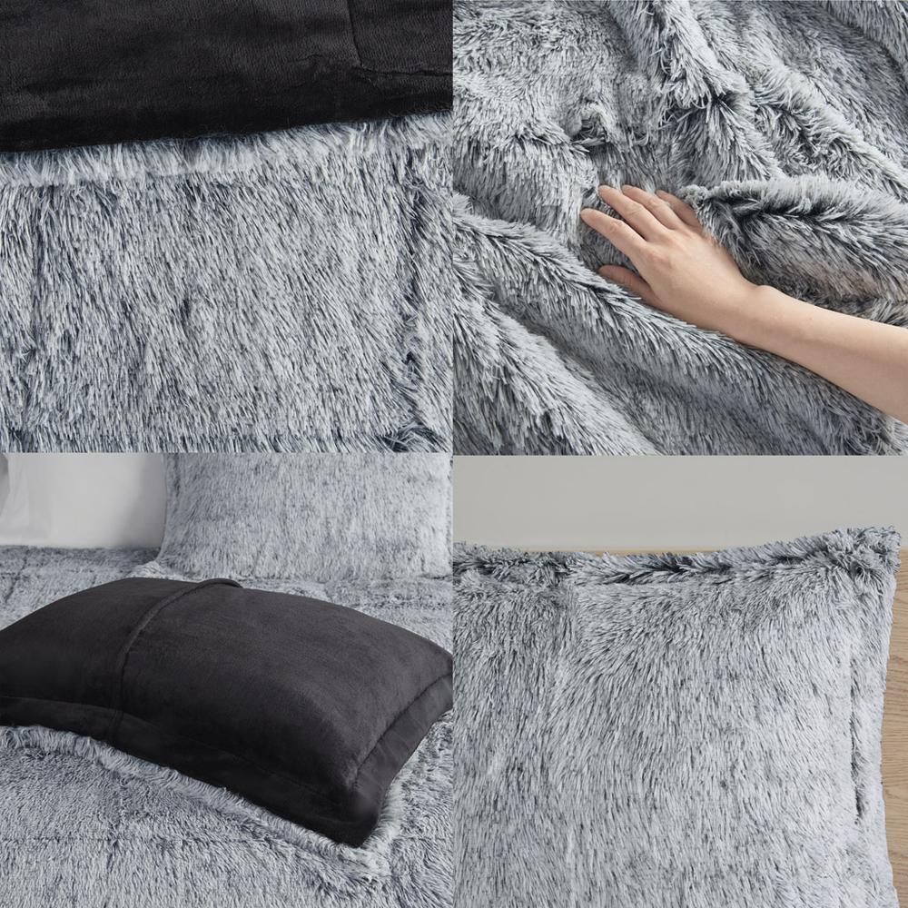 Shaggy Long Fur Comforter Mini Set. Picture 4