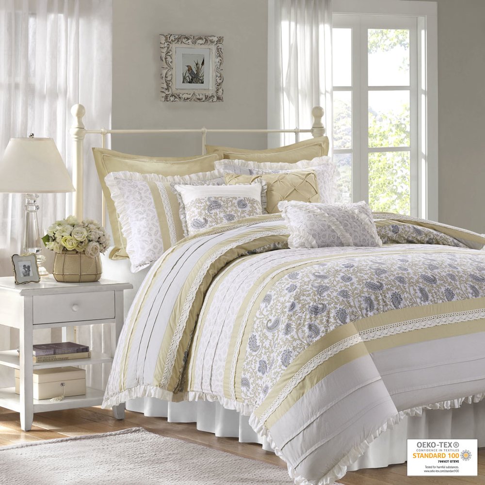 9 Piece Cotton Percale Comforter Set. Picture 4