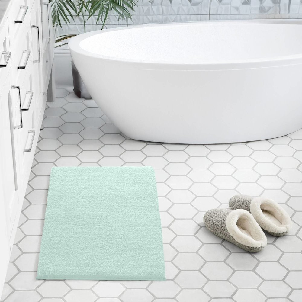 Marshmallow Bath Rug, Seafoam color. Picture 4