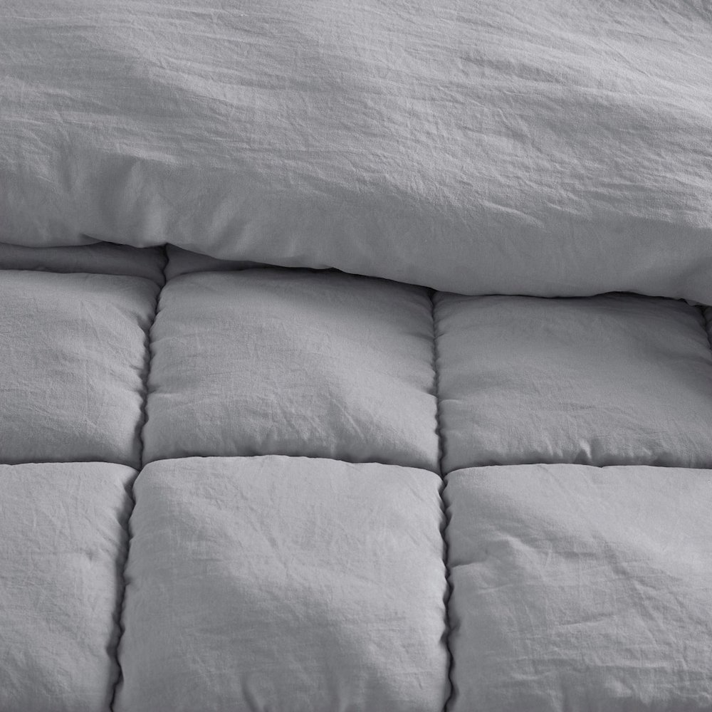 Dream Puff Down Alternative Comforter Set in Grey Color. Picture 3