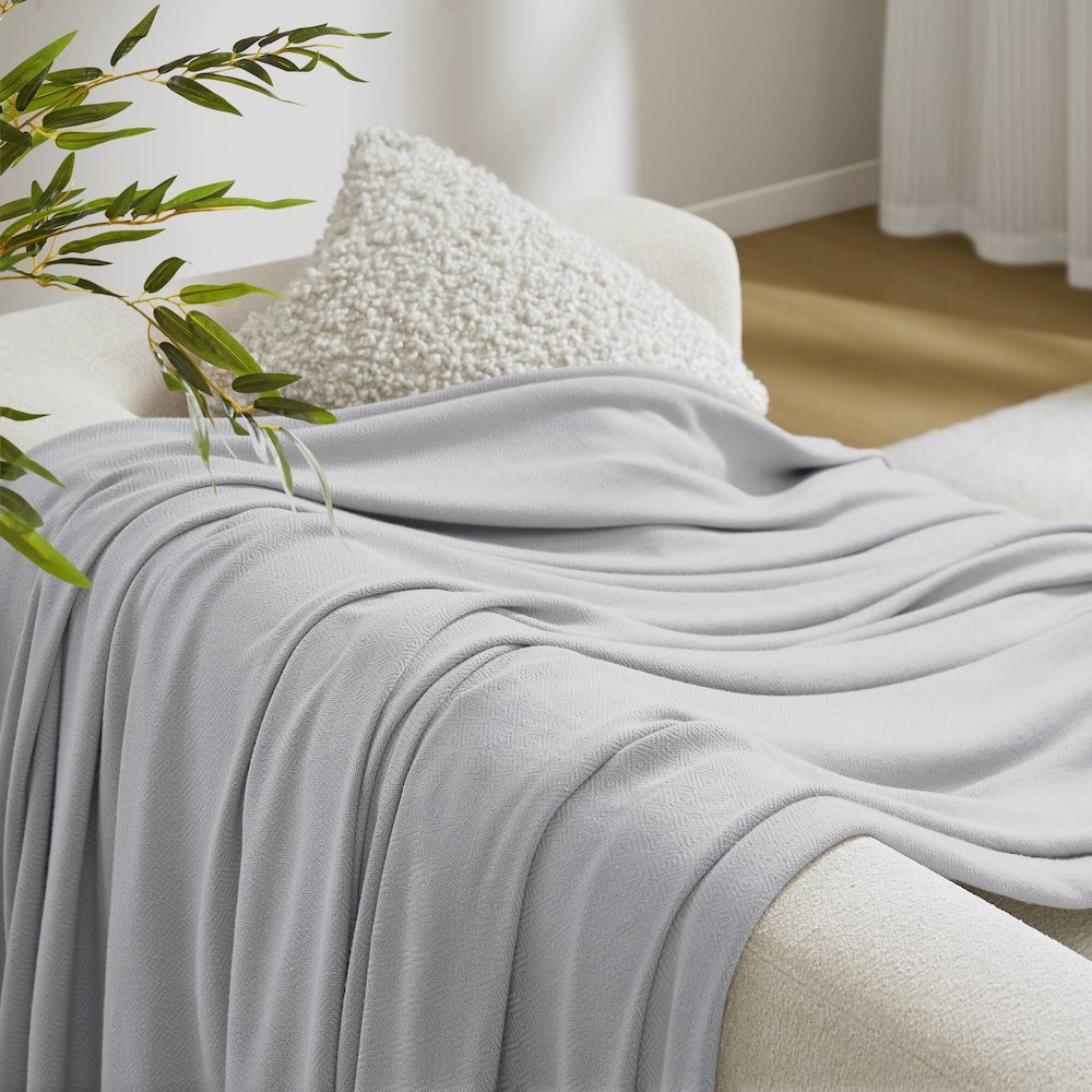 Bamboo Cotton Rayon from Bamboo Cotton Blanket, Grey color. Picture 5