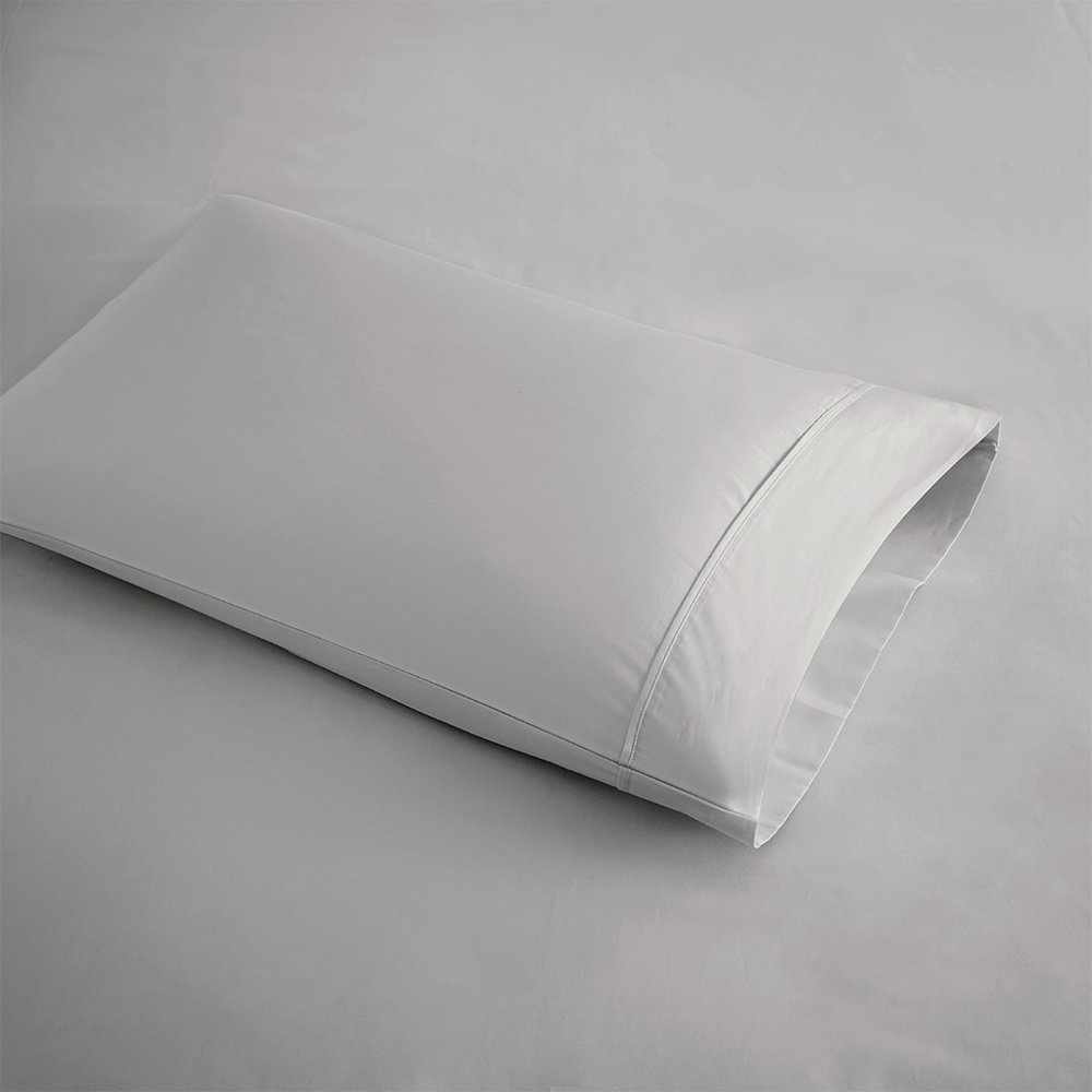 600 Thread Count Cooling Cotton Blend 4 PC Sheet Set, Grey color. Picture 5