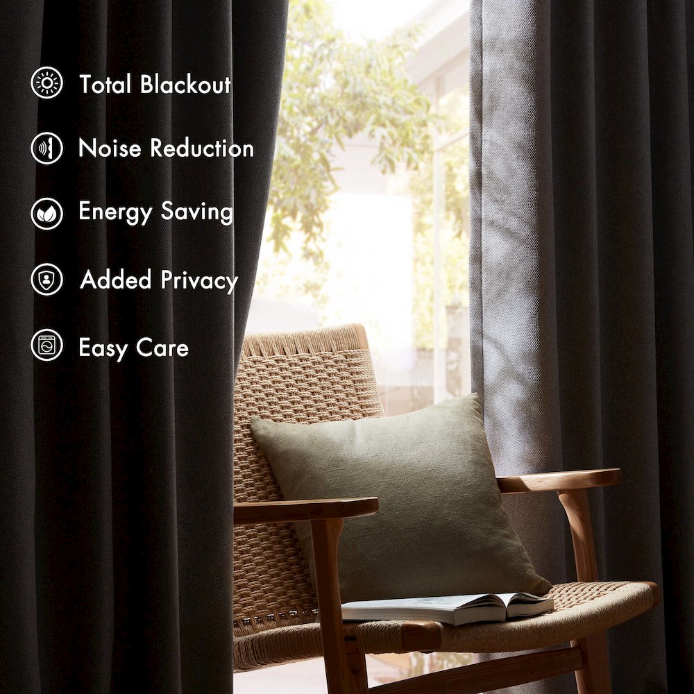 Karien Sound blocking/Total blackout curtain panel pair. Picture 4