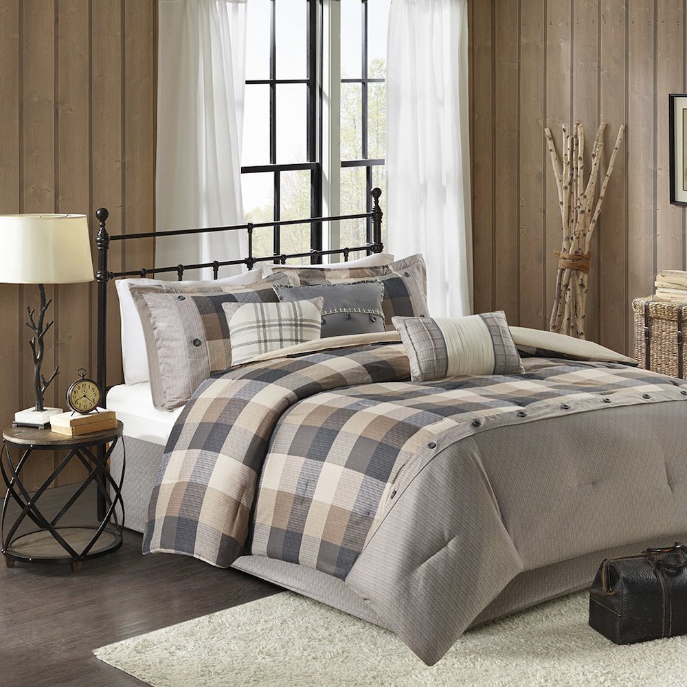 7 Piece Herringbone Comforter Set. Picture 4