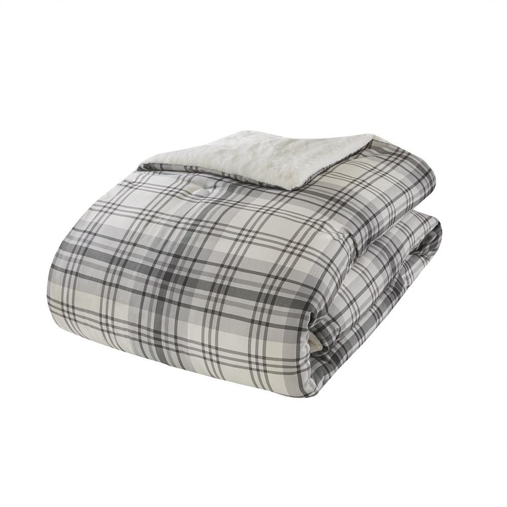 Faux Wool to Faux Fur Down Alternative Comforter Set. Picture 1