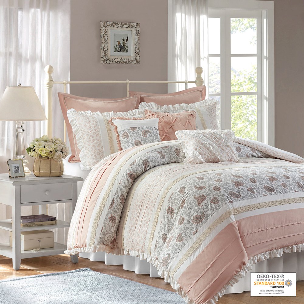 9 Piece Cotton Percale Comforter Set. Picture 4