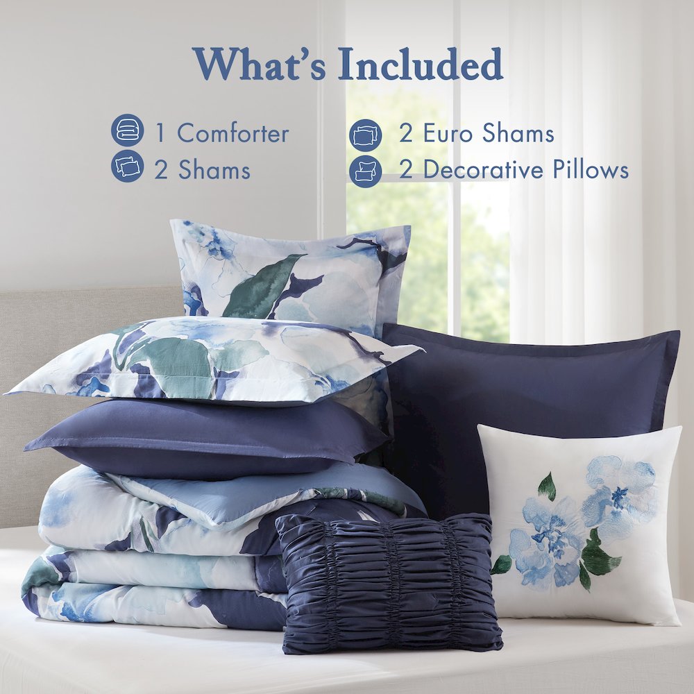 Shanti 7pcs Printed Comforter set. Picture 5