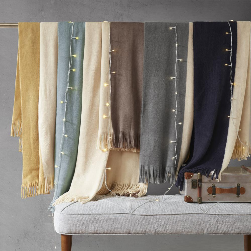 Color Block Faux Cashmere Throw. Picture 4