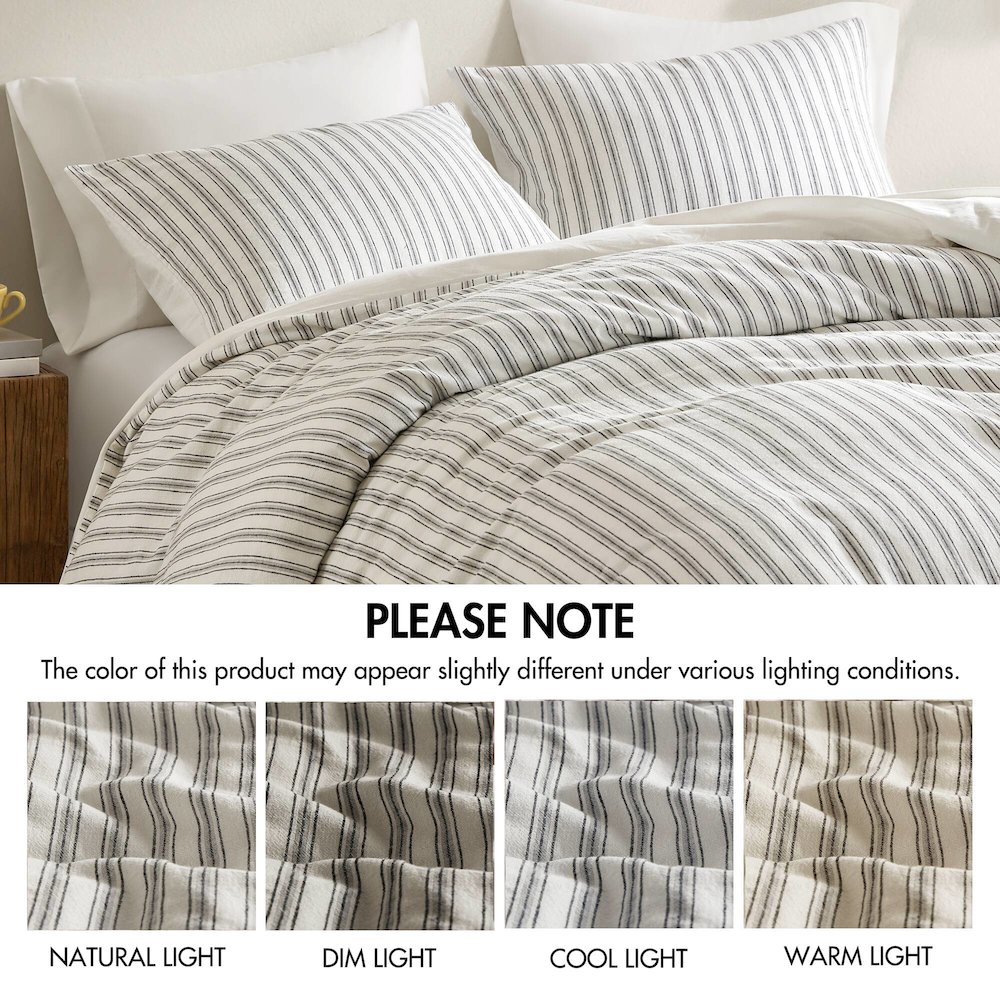 Etta 3PCS Duvet Set, Grey color. Picture 5