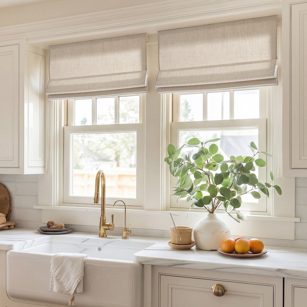 Mira Cordless Roman Shade. Picture 5