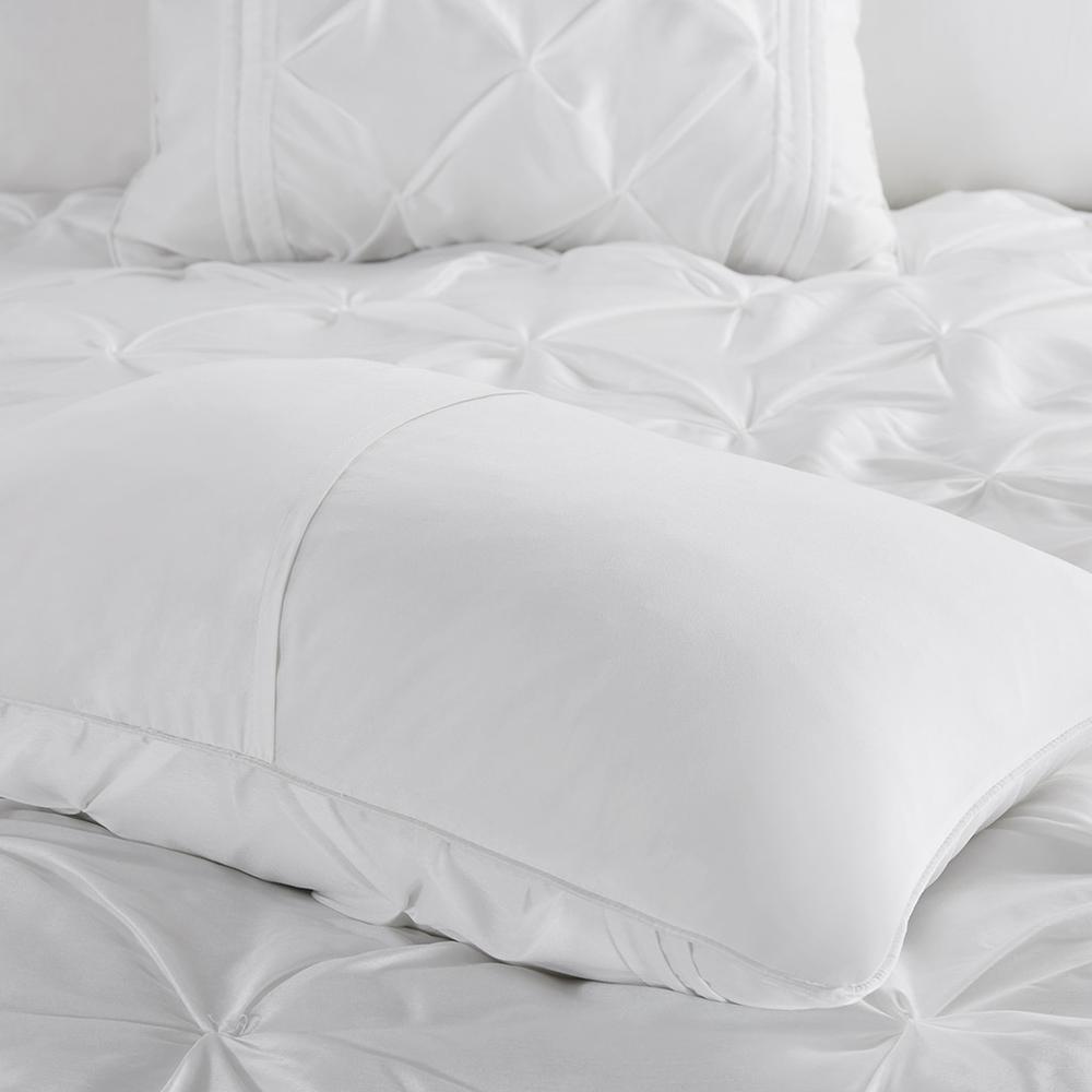 Laurel 7 Piece Tufted Comforter Set, White color. Picture 1