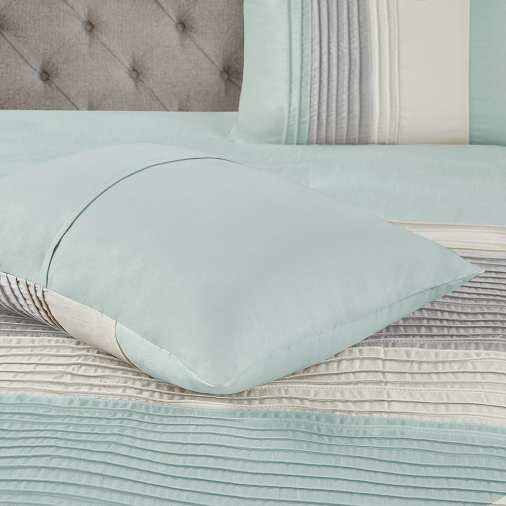 Amherst 7 Piece Comforter Set, Aqua color. Picture 3