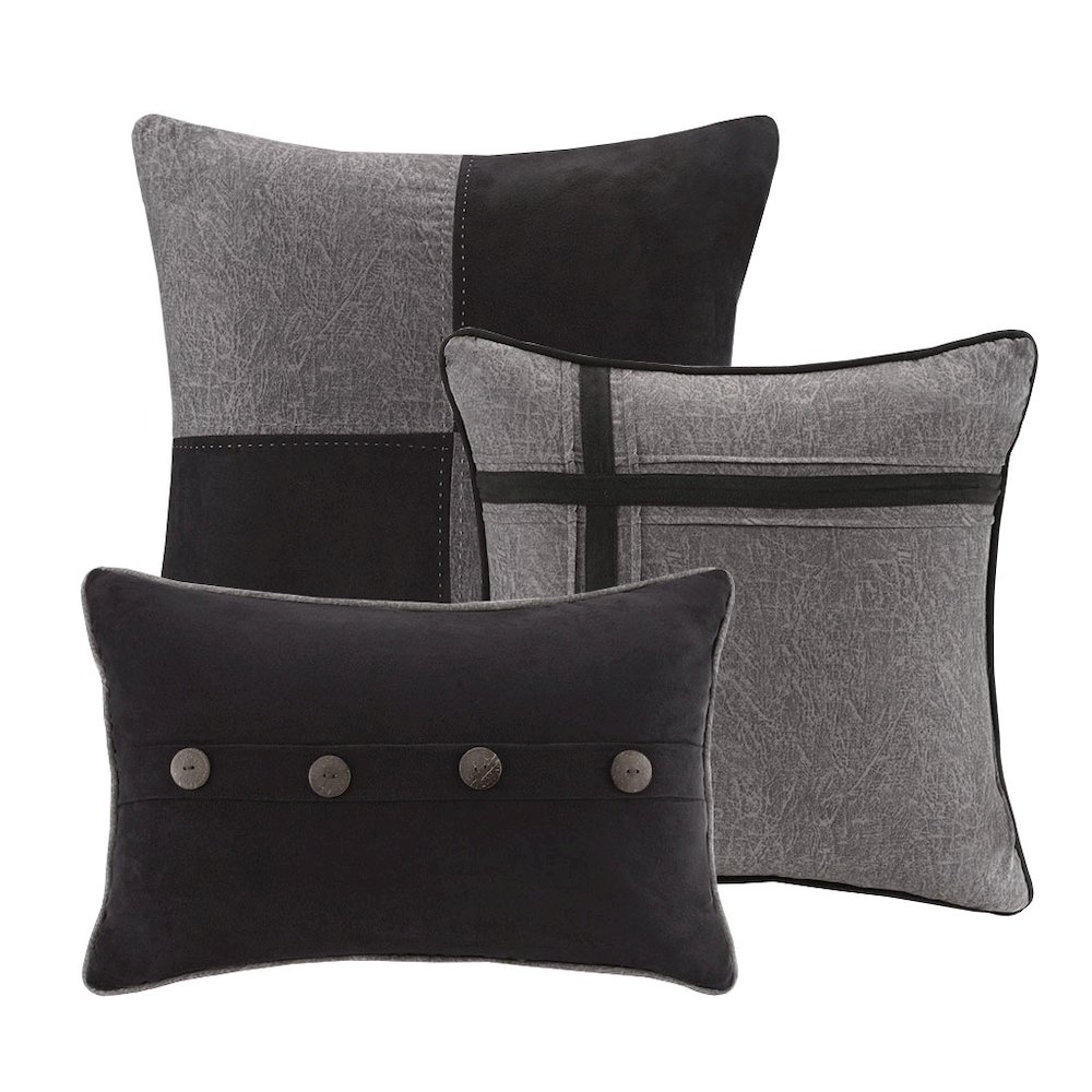 7 Piece Faux Suede Comforter Set. Picture 1