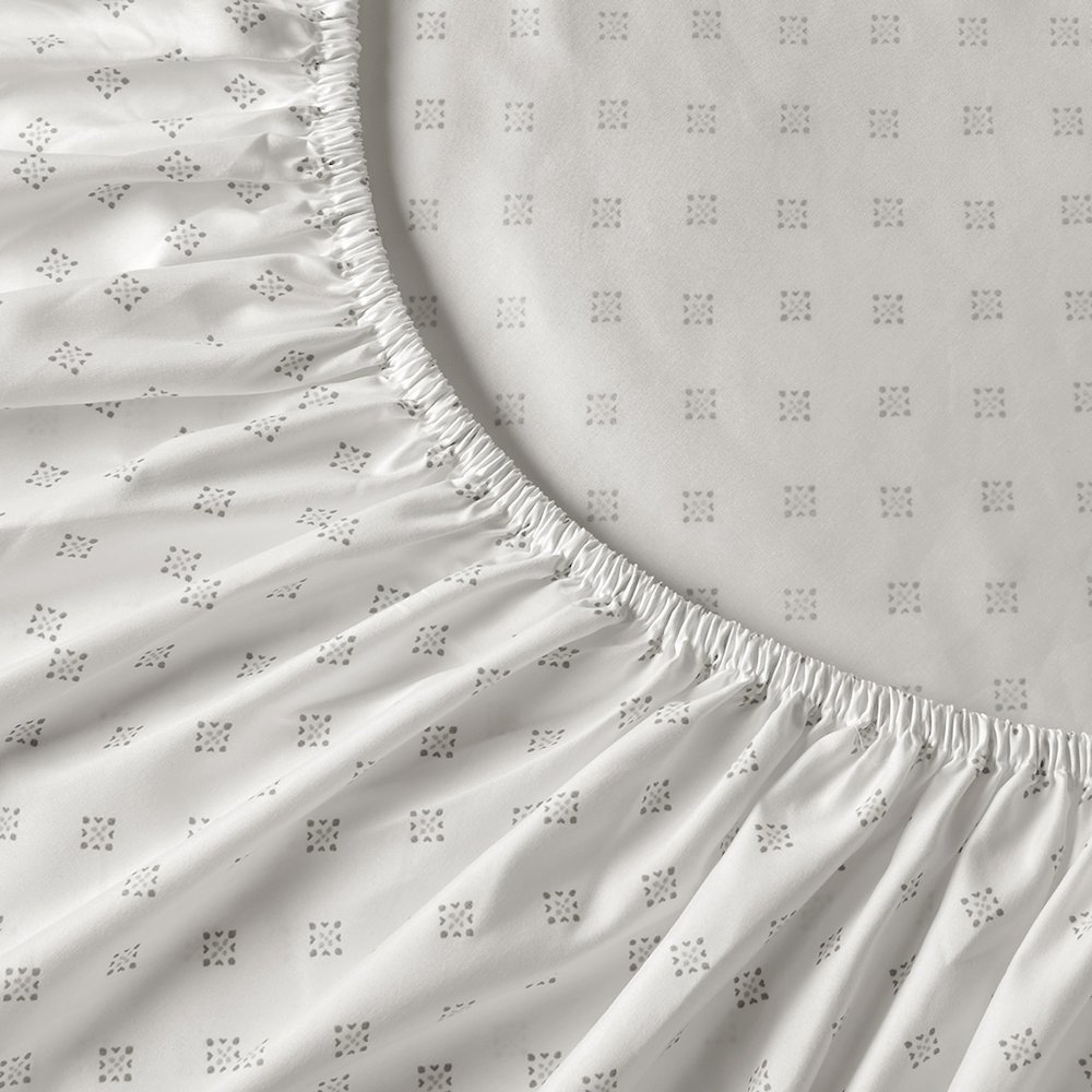 Camden Chambray Print Solid Comforter Set, Neutral color. Picture 4