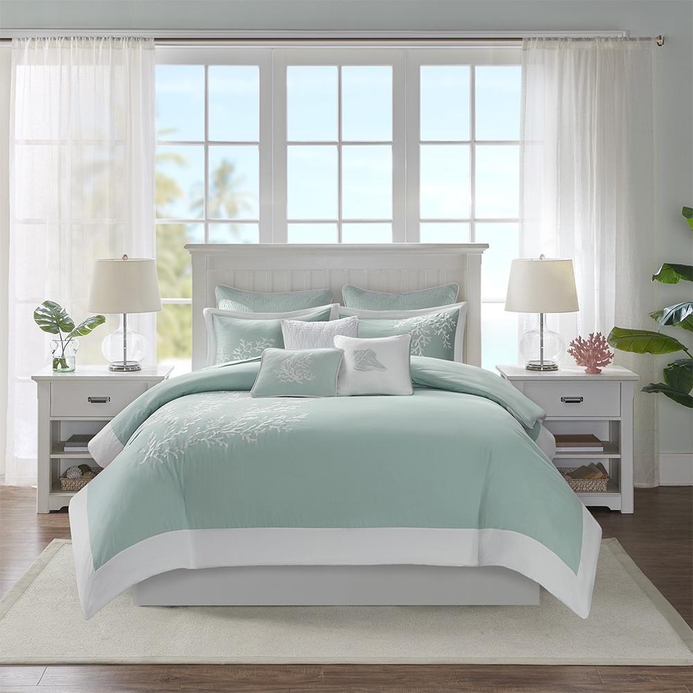 Coastline Euro Sham, Aqua color. Picture 3
