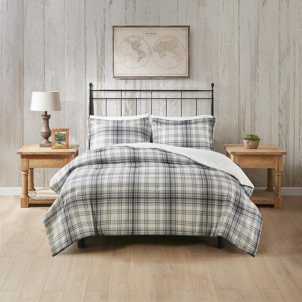 Faux Wool to Faux Fur Down Alternative Comforter Set. Picture 4