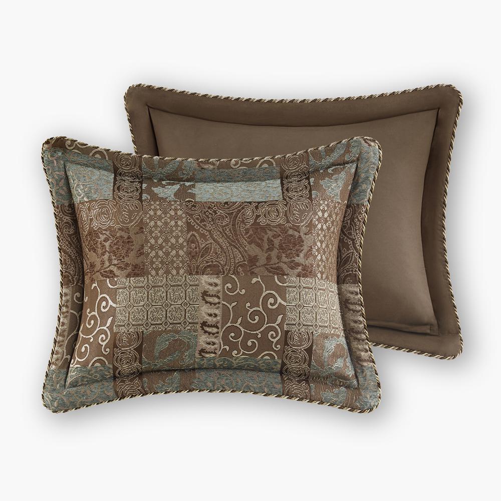 Galleria 4 Piece Comforter Set, Brown color. Picture 5